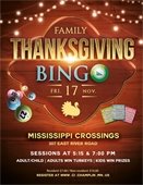 A view of the Thanksgiving Bingo flyer.