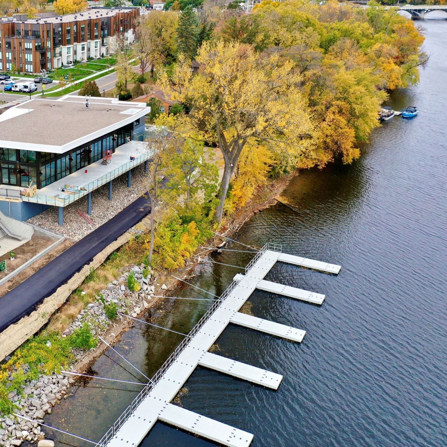 A view of the MC watercraft slips from an aerial by JP Drone Solutions.