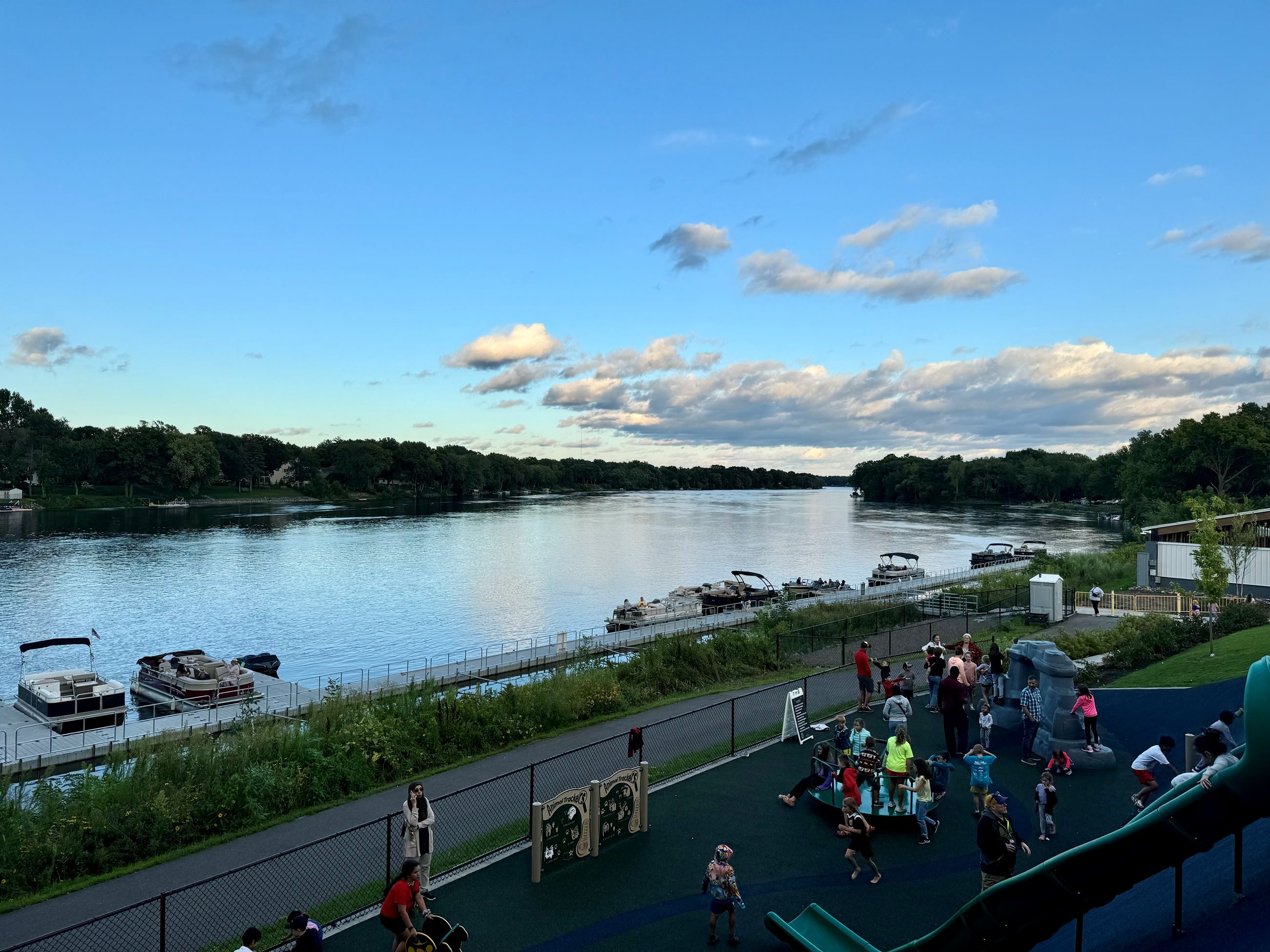 A view from the MCEC deck looking down the river.
